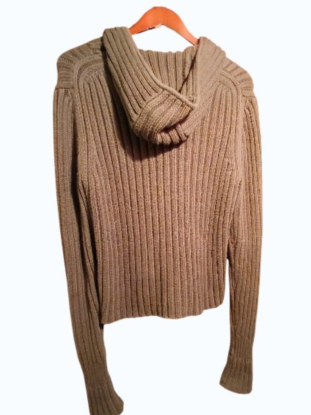 J. CREW Forest Green Ribbed Double Full Zip Hooded Cardigan - Picture 9 of 14